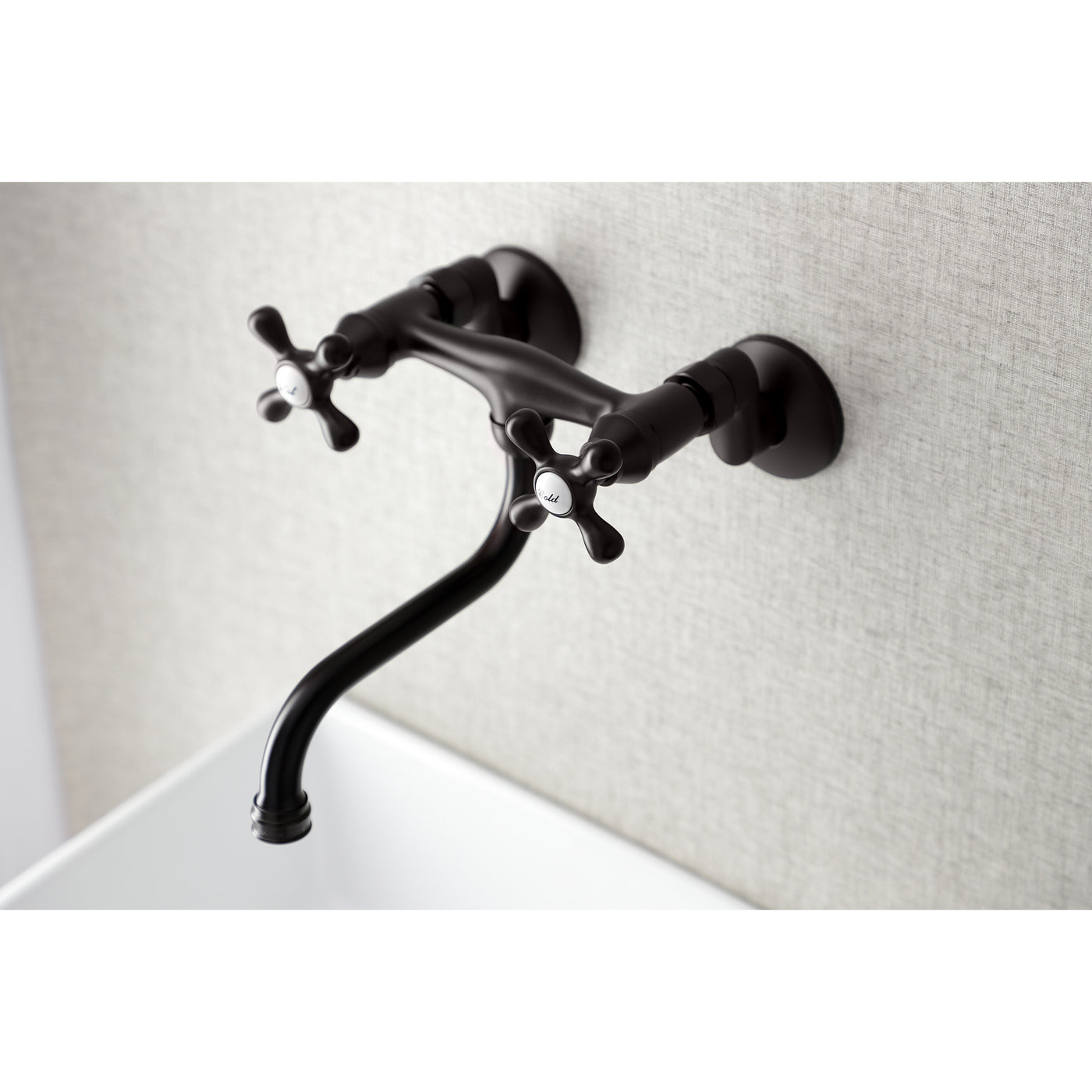 Elements of Design ES216ORB Adjustable Center Wall Mount Bathroom Faucet, Oil Rubbed Bronze