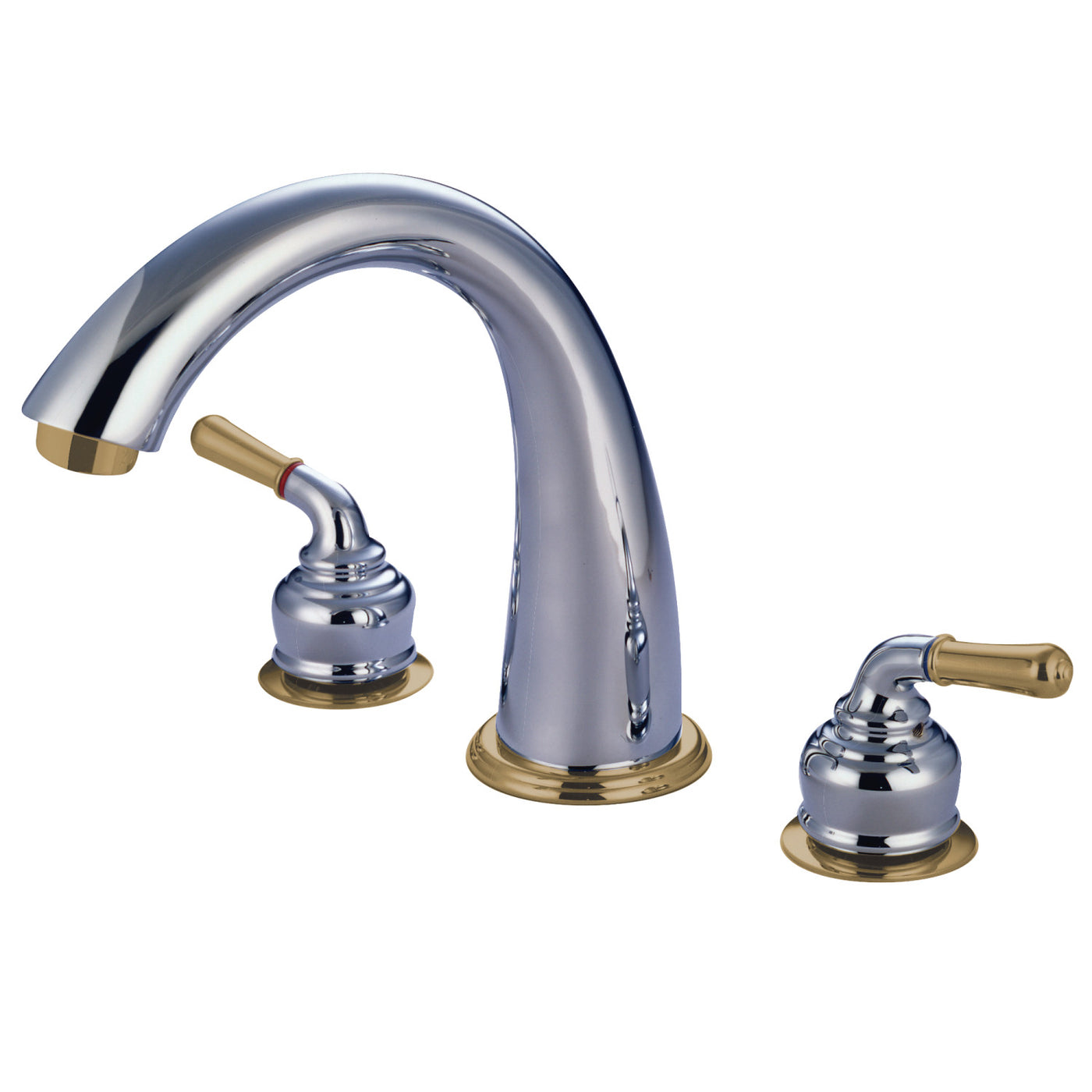 Elements of Design ES2364 Roman Tub Faucet, Polished Chrome/Polished Brass