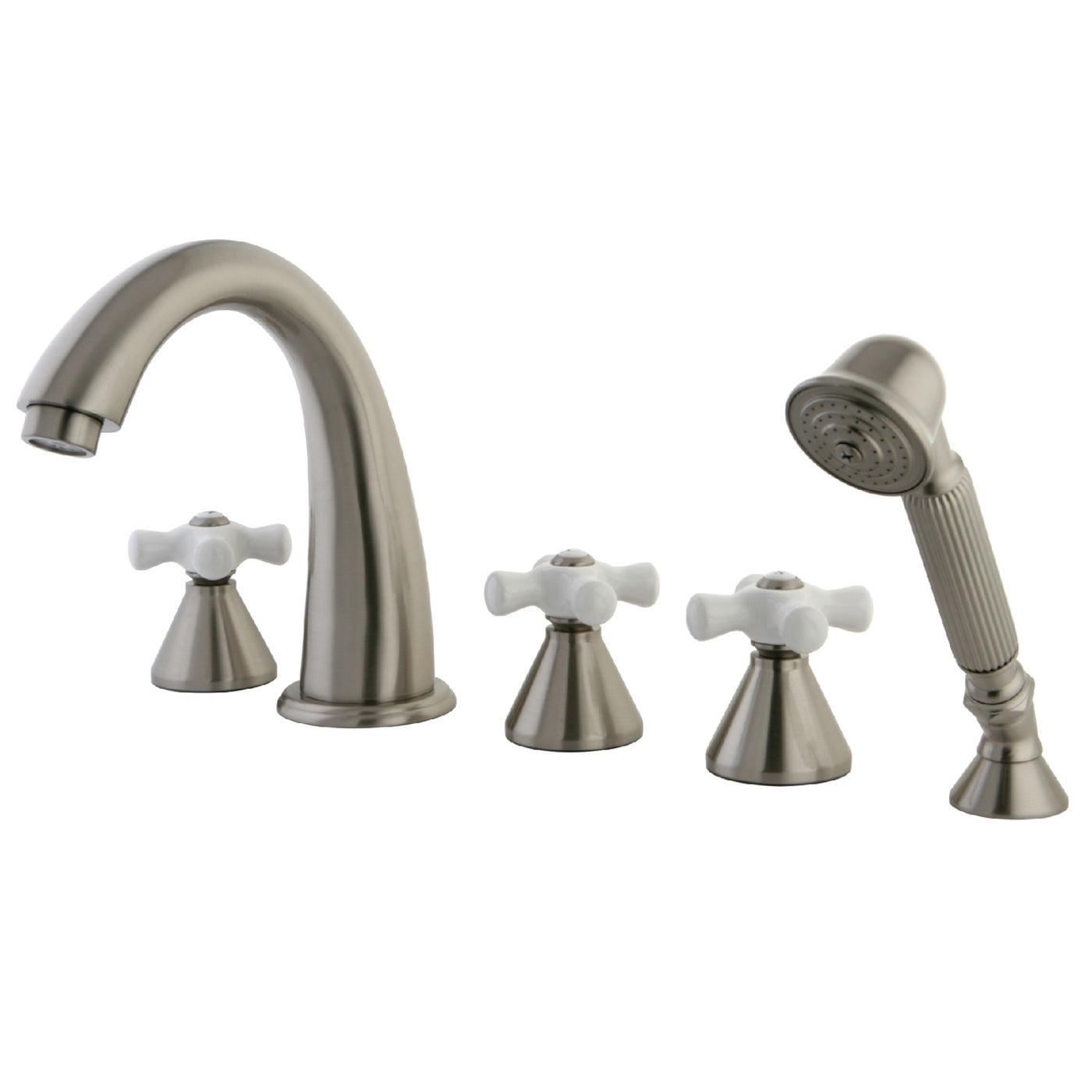 Elements of Design ES23685PX 5-Piece Roman Tub Faucet with Hand Shower, Brushed Nickel