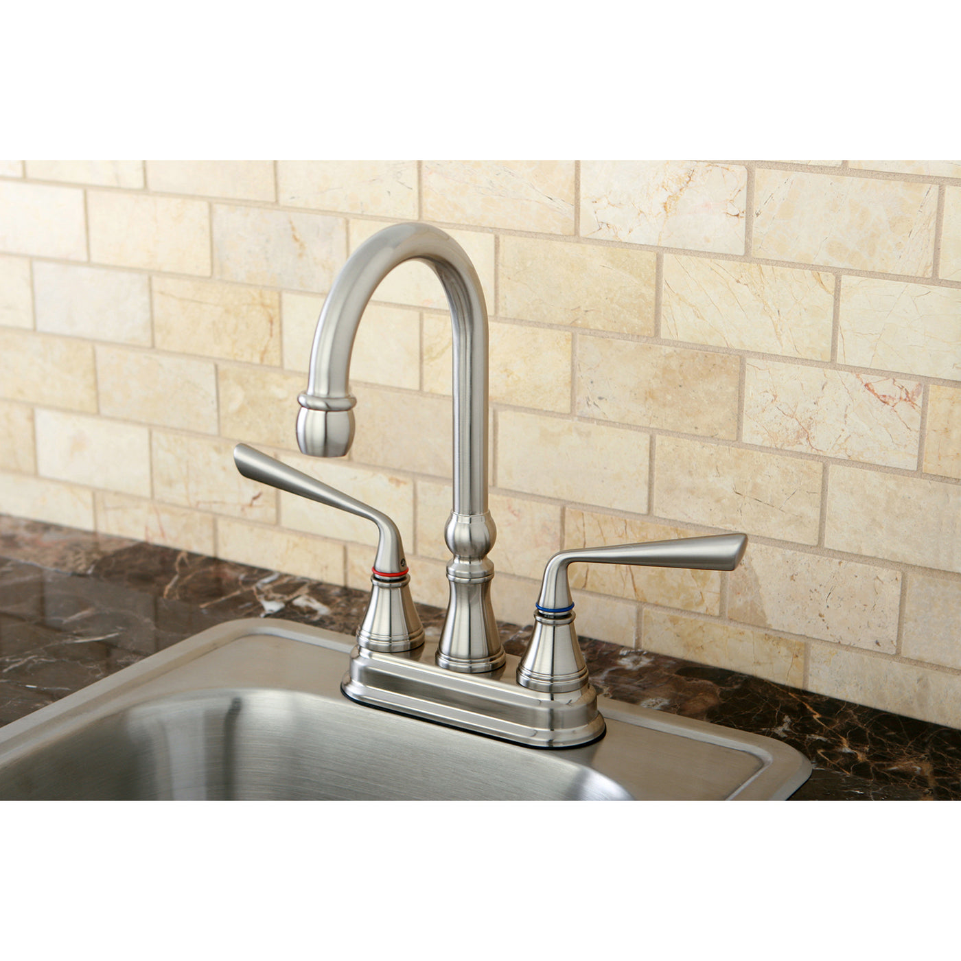 Elements of Design ES2498ZL 4-Inch Centerset Bar Faucet, Brushed Nickel