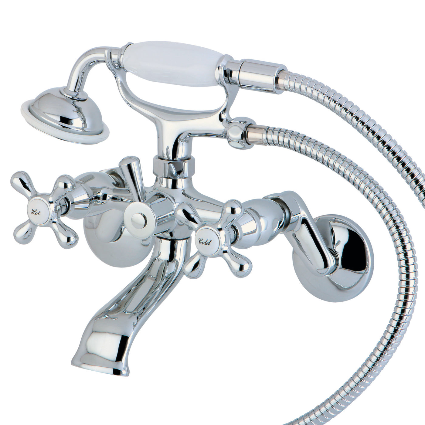 Elements of Design ES2661X 6-Inch Adjustable Wall Mount Clawfoot Tub Faucet, Polished Chrome