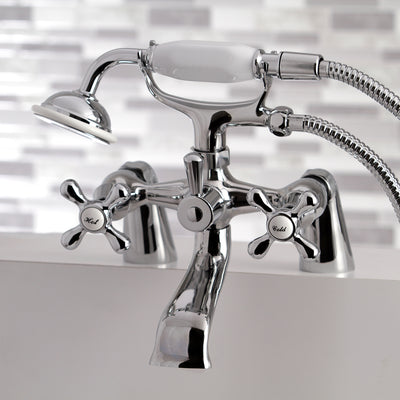 Elements of Design ES2671X Deck Mount Clawfoot Tub Faucet with Hand Shower, Polished Chrome