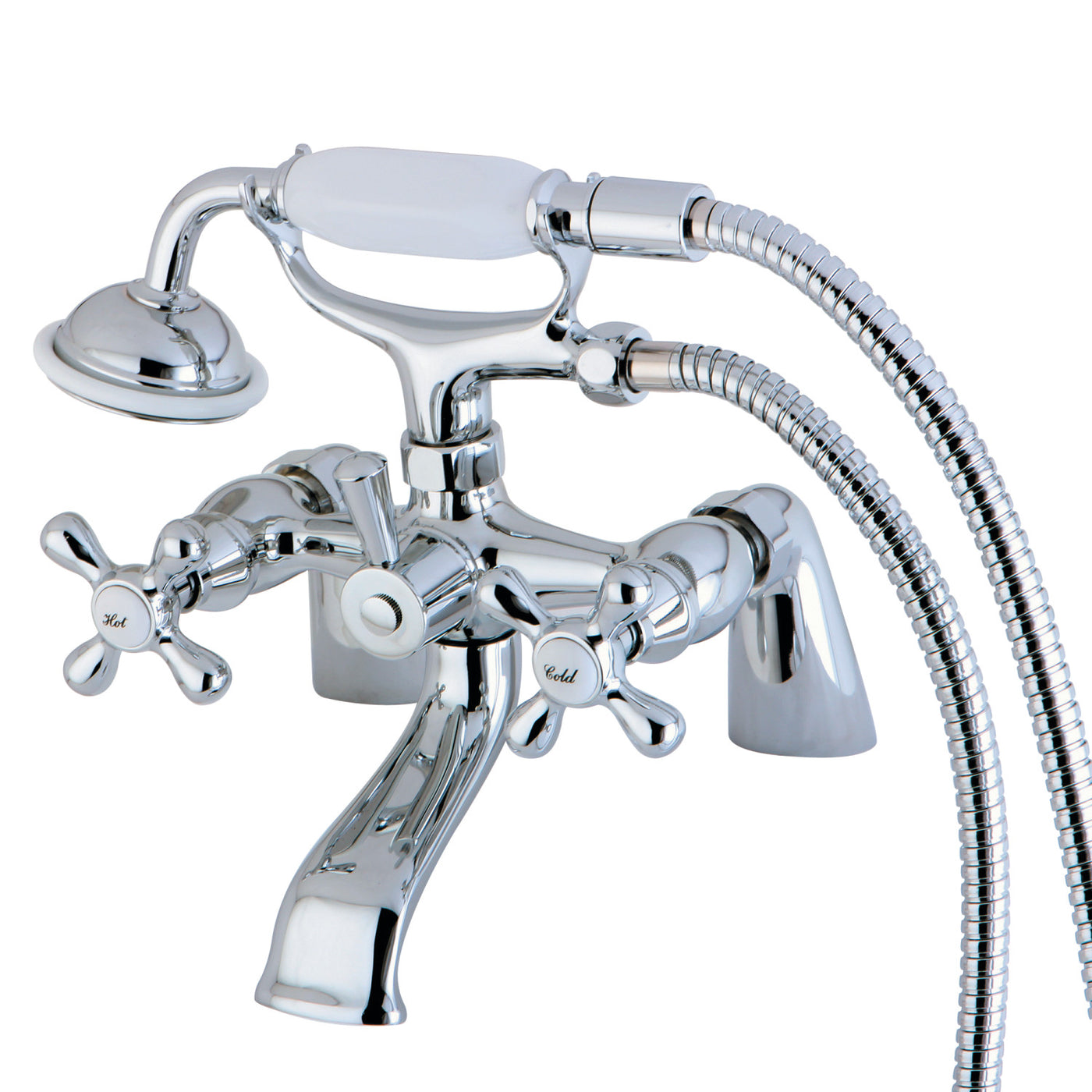 Elements of Design ES2671X Deck Mount Clawfoot Tub Faucet with Hand Shower, Polished Chrome