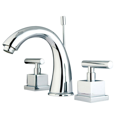 Elements of Design ES2961CQL Widespread Bathroom Faucet with Brass Pop-Up, Polished Chrome