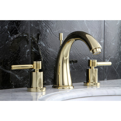 Elements of Design ES2962DL Widespread Bathroom Faucet with Brass Pop-Up, Polished Brass