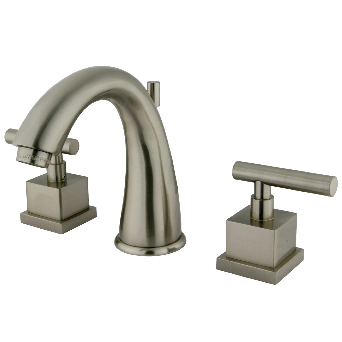 Elements of Design ES2968CQL Widespread Bathroom Faucet with Brass Pop-Up, Brushed Nickel