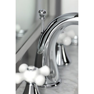 Elements of Design ES2971PX Widespread Bathroom Faucet with Brass Pop-Up, Polished Chrome