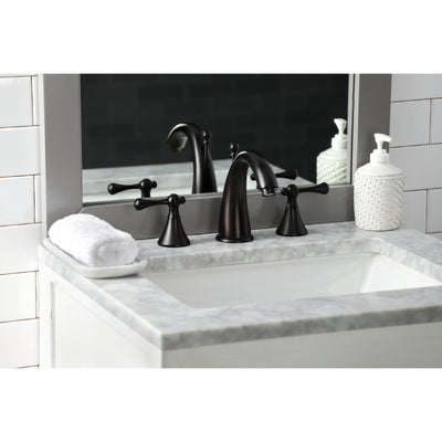 Elements of Design ES2975BL Widespread Bathroom Faucet with Brass Pop-Up, Oil Rubbed Bronze