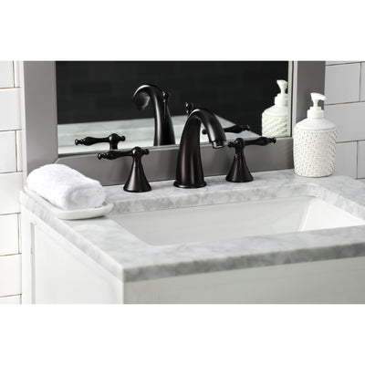 Elements of Design ES2975NL Widespread Bathroom Faucet with Brass Pop-Up, Oil Rubbed Bronze