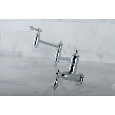 Elements of Design ES3101AL Wall Mount Pot Filler Kitchen Faucet, Polished Chrome