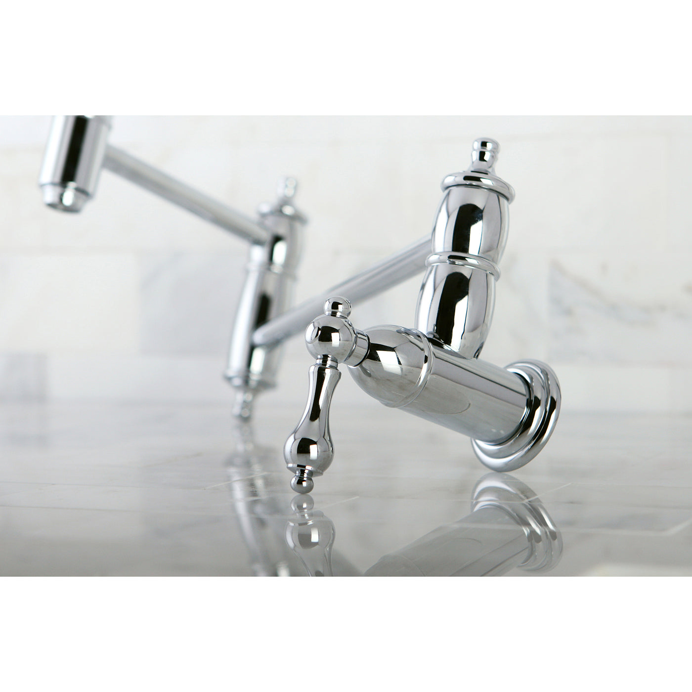 Elements of Design ES3101AL Wall Mount Pot Filler Kitchen Faucet, Polished Chrome