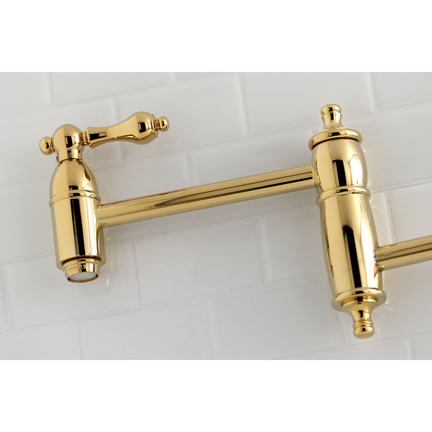 Elements of Design ES3102AL Wall Mount Pot Filler Kitchen Faucet, Polished Brass