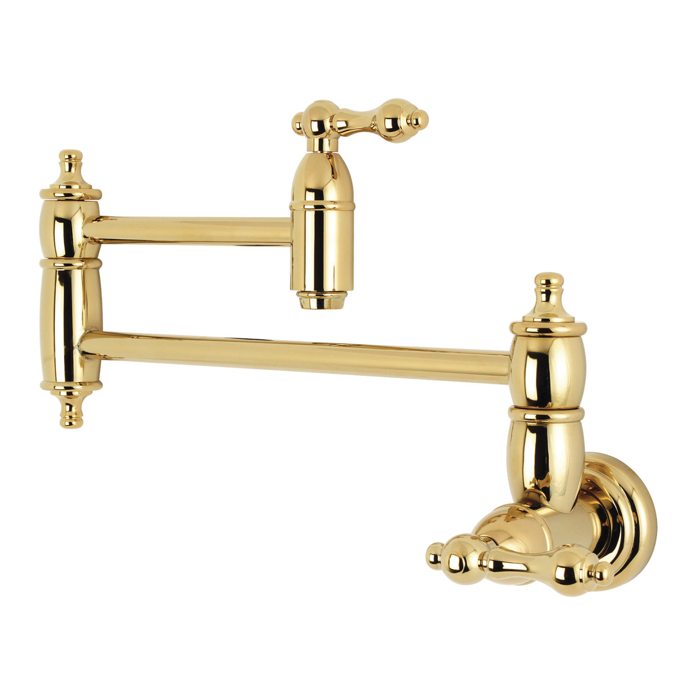 Elements of Design ES3102AL Wall Mount Pot Filler Kitchen Faucet, Polished Brass