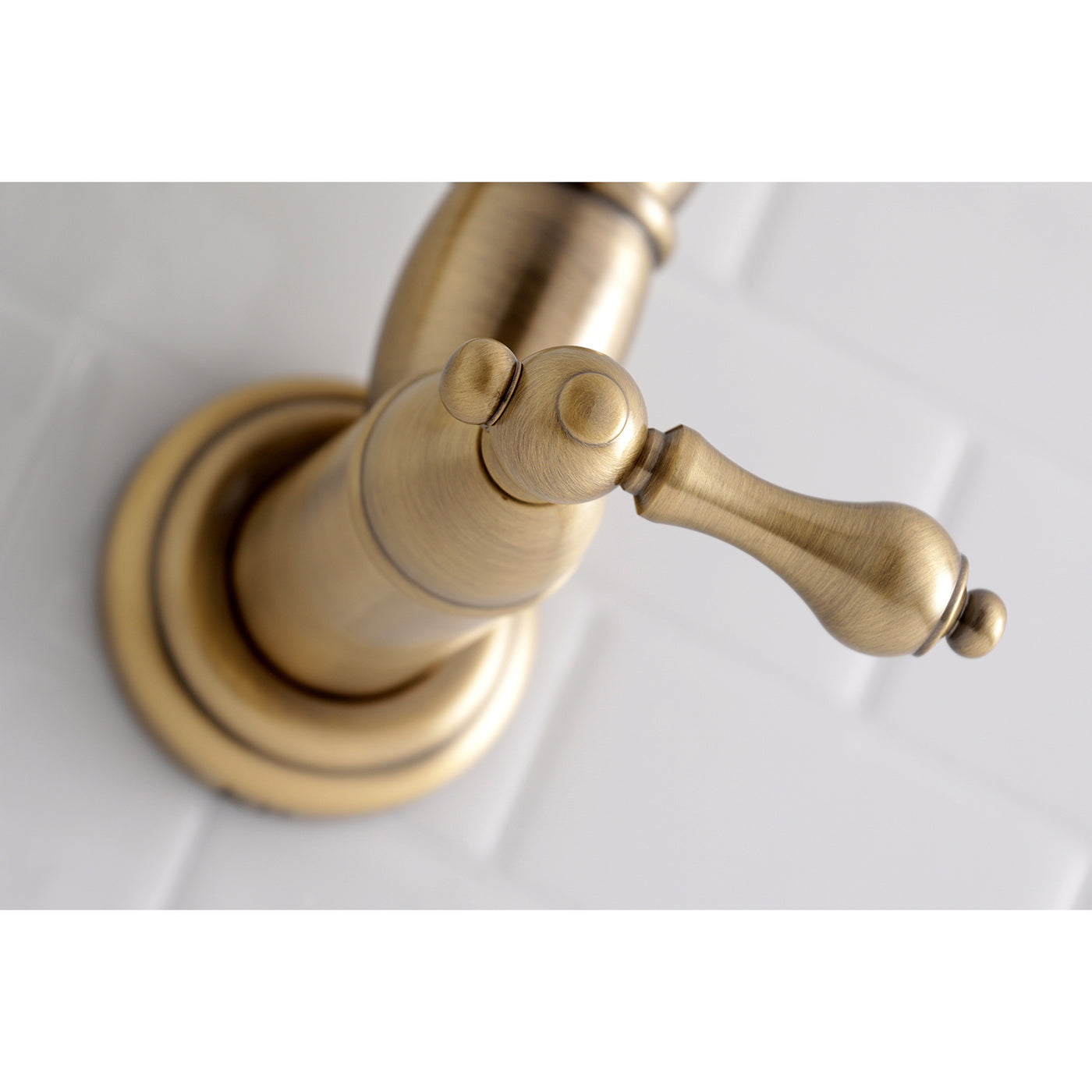 Elements of Design ES3103AL Wall Mount Pot Filler Kitchen Faucet, Antique Brass