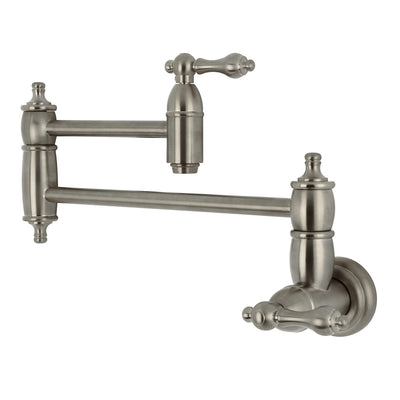 Elements of Design ES3108AL Wall Mount Pot Filler Kitchen Faucet, Brushed Nickel