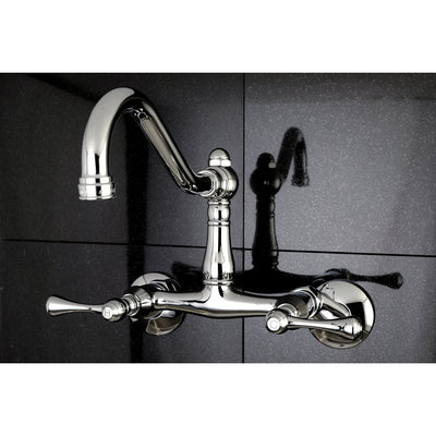 Elements of Design ES3221BL 6-Inch Adjustable Center Wall Mount Kitchen Faucet, Polished Chrome