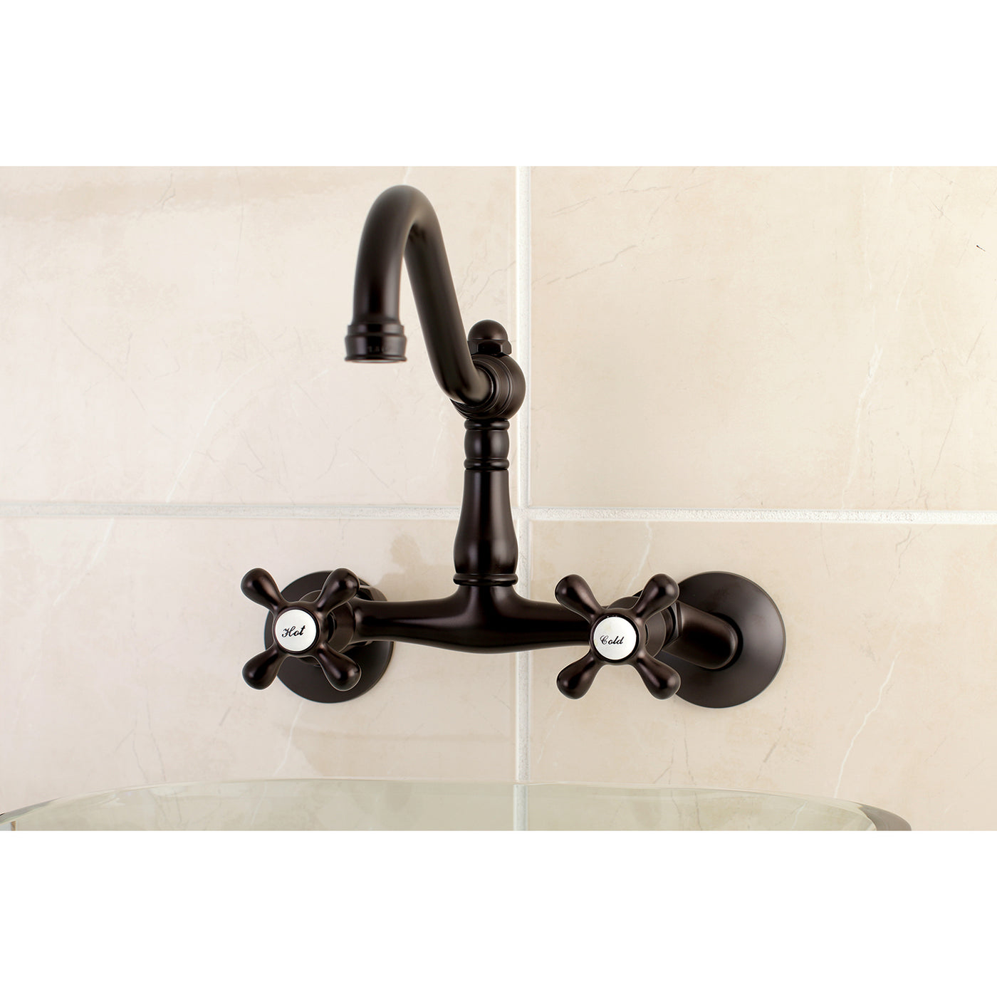 Elements of Design ES3225AX 6-Inch Adjustable Center Wall Mount Kitchen Faucet, Oil Rubbed Bronze