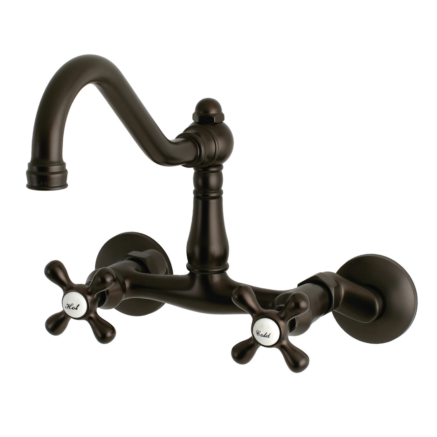 Elements of Design ES3225AX 6-Inch Adjustable Center Wall Mount Kitchen Faucet, Oil Rubbed Bronze