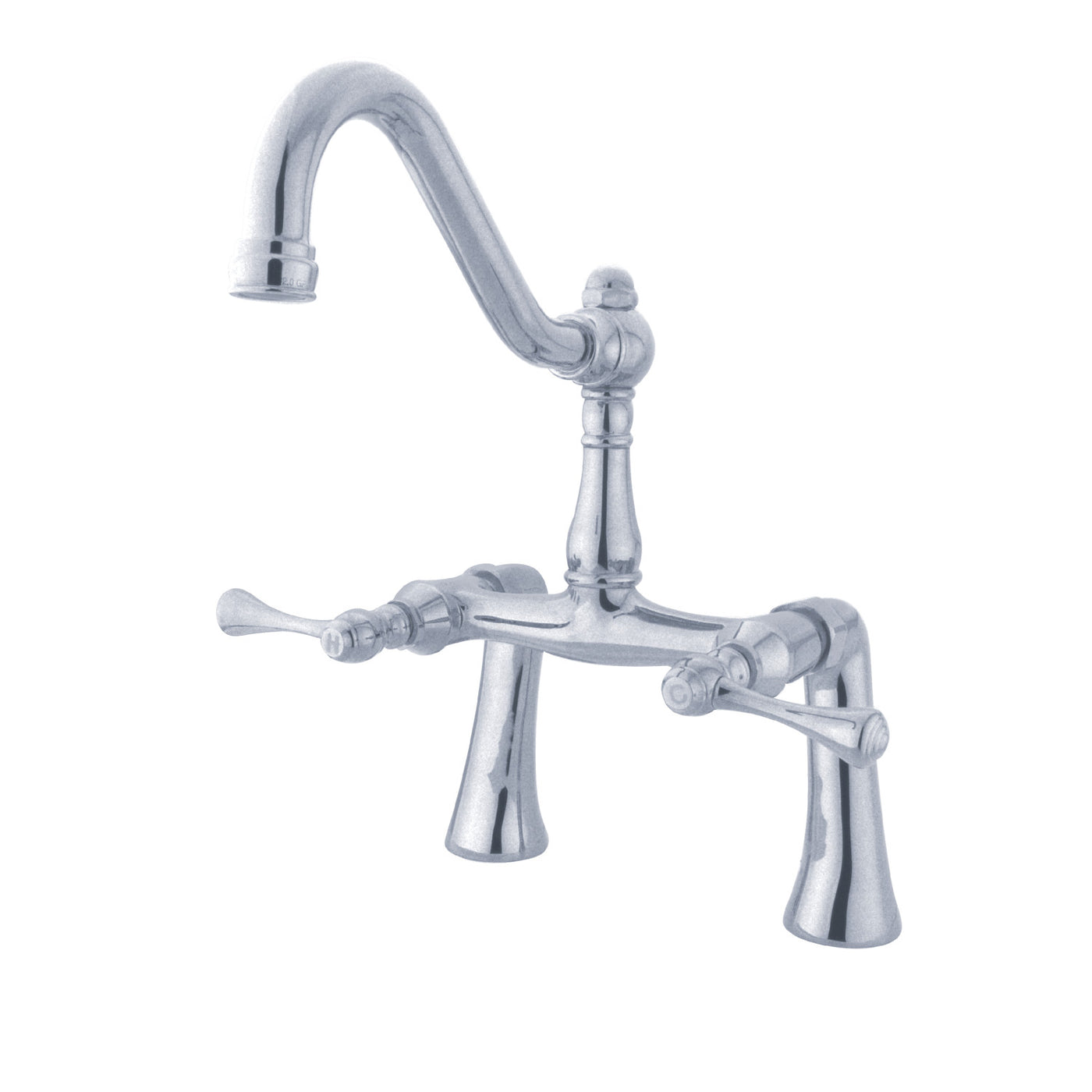 Elements of Design ES3231BL 7-Inch Center Deck Mount Clawfoot Tub Faucet, Polished Chrome