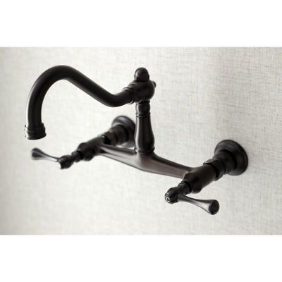 Elements of Design ES3245BL 8-Inch Center Wall Mount Bathroom Faucet, Oil Rubbed Bronze