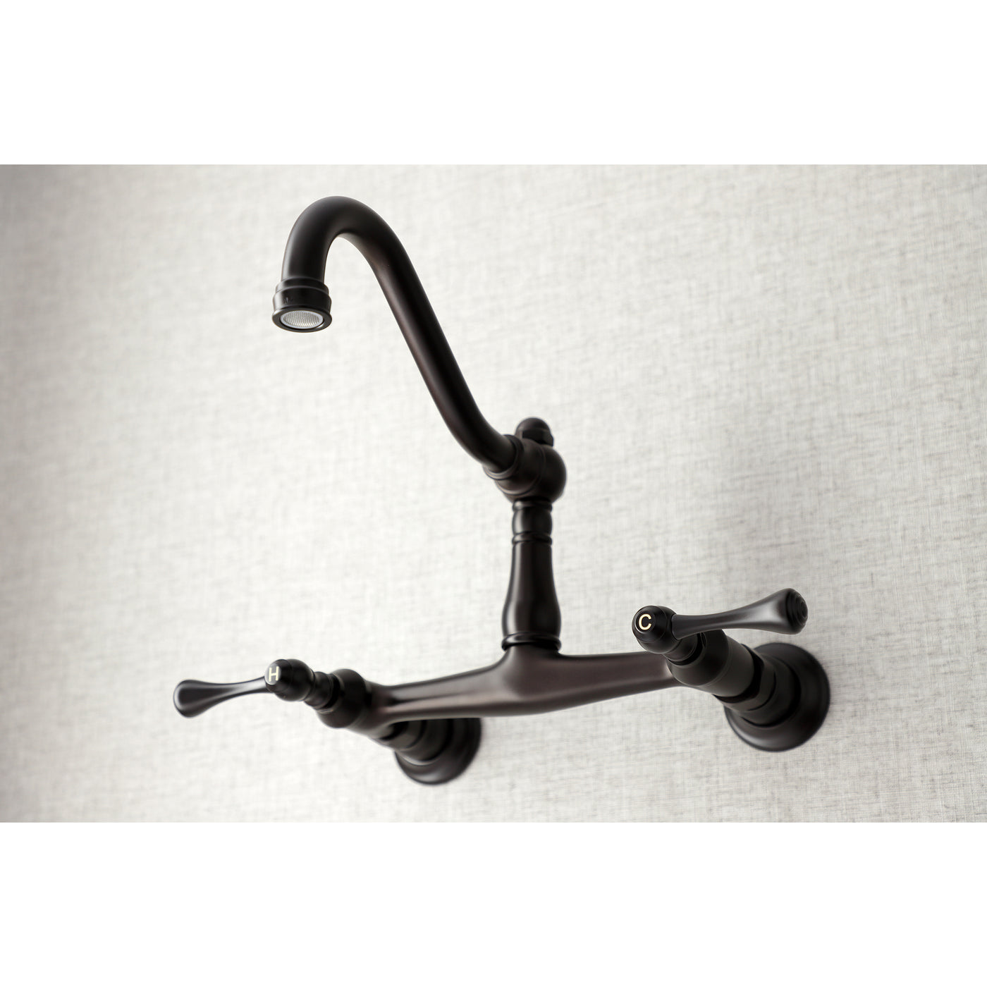 Elements of Design ES3245BL 8-Inch Center Wall Mount Bathroom Faucet, Oil Rubbed Bronze