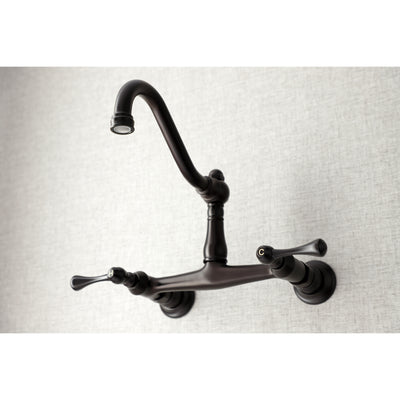 Elements of Design ES3245BL 8-Inch Center Wall Mount Bathroom Faucet, Oil Rubbed Bronze