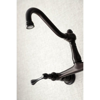 Elements of Design ES3245BL 8-Inch Center Wall Mount Bathroom Faucet, Oil Rubbed Bronze