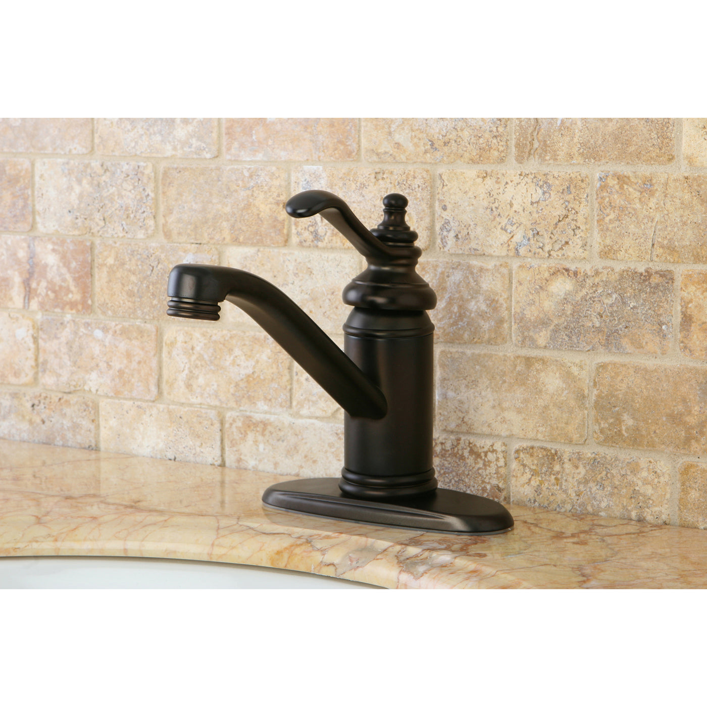 Elements of Design ES3405TL Single-Handle Bathroom Faucet with Push Pop-Up, Oil Rubbed Bronze