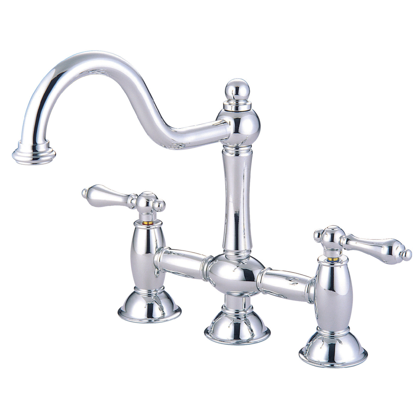 Elements of Design ES3781AL Bridge Kitchen Faucet, Polished Chrome