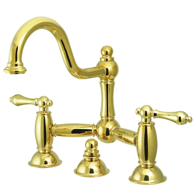 Elements of Design ES3912AL Bridge Bathroom Faucet, Polished Brass