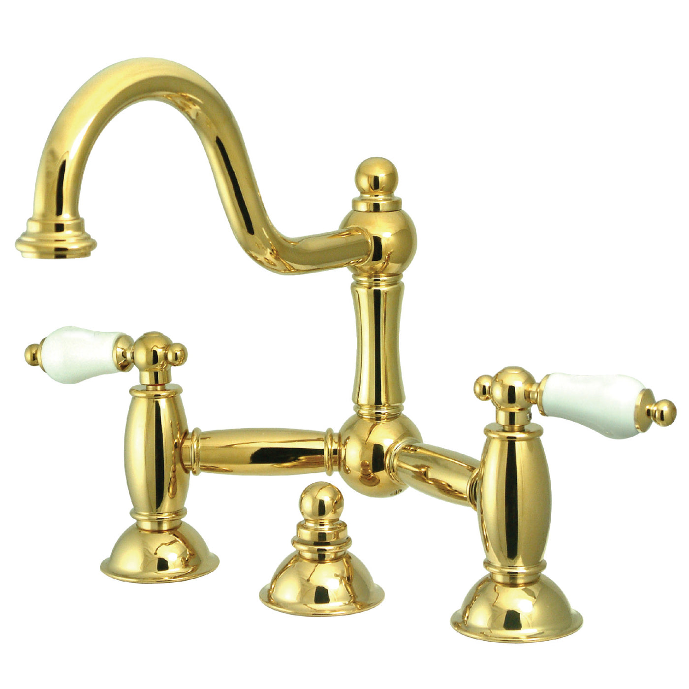 Elements of Design ES3912PL Bridge Bathroom Faucet, Polished Brass