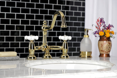 Elements of Design ES3912PX Bridge Bathroom Faucet, Polished Brass