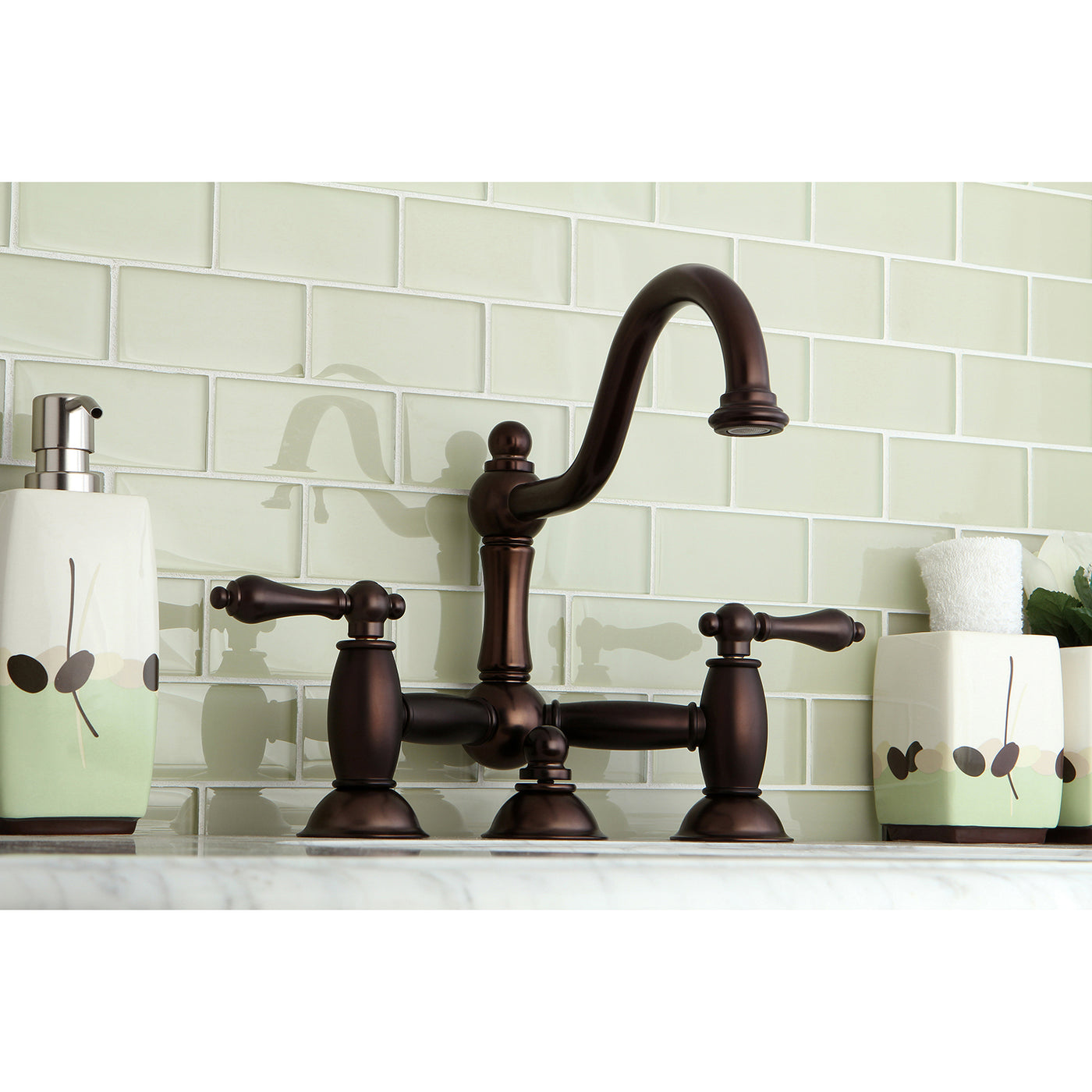 Elements of Design ES3915AL Bridge Bathroom Faucet, Oil Rubbed Bronze