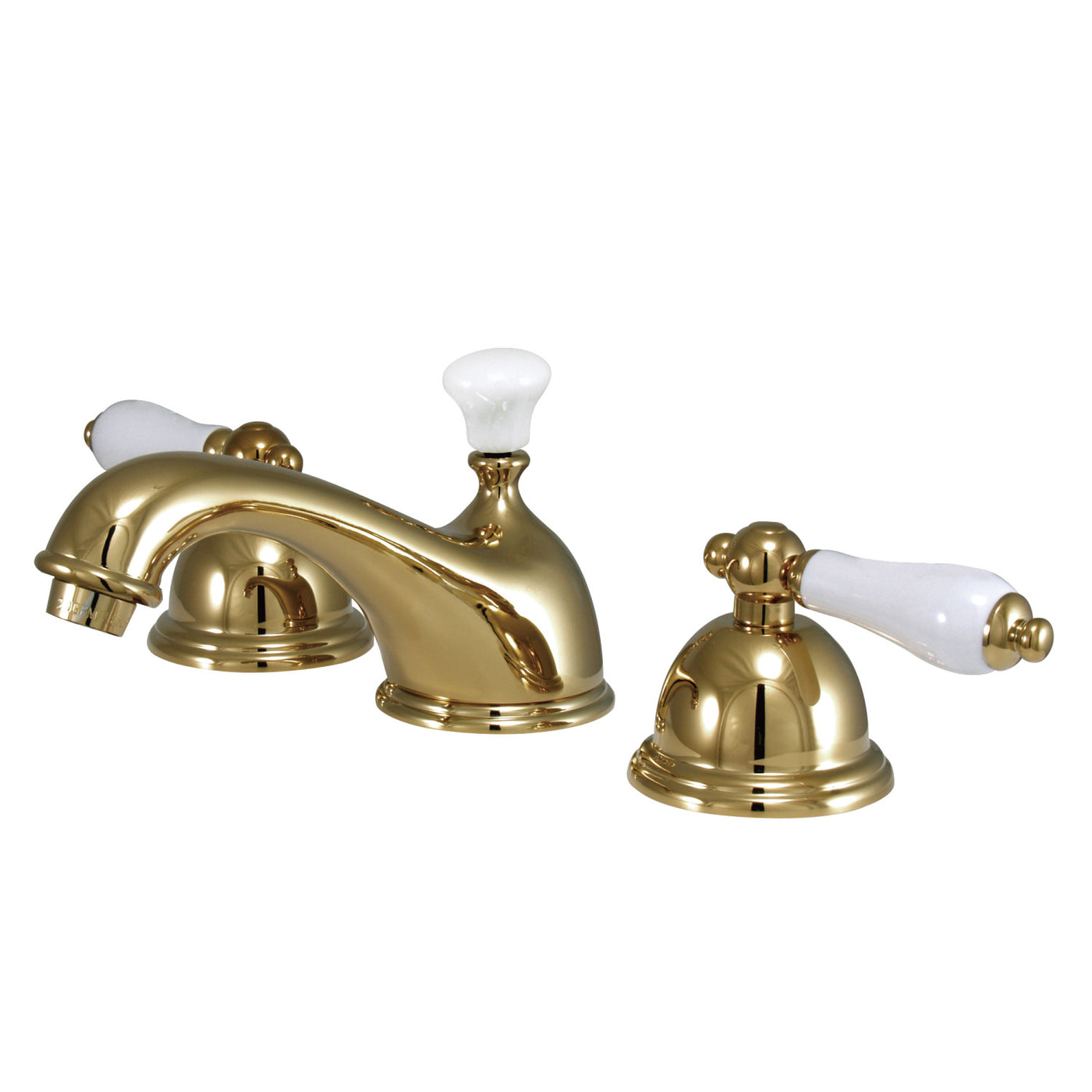 Elements of Design ES3962PL Widespread Bathroom Faucet with Brass Pop-Up, Polished Brass