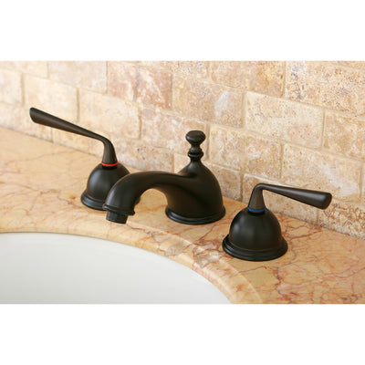 Elements of Design ES3965ZL Widespread Bathroom Faucet with Brass Pop-Up, Oil Rubbed Bronze