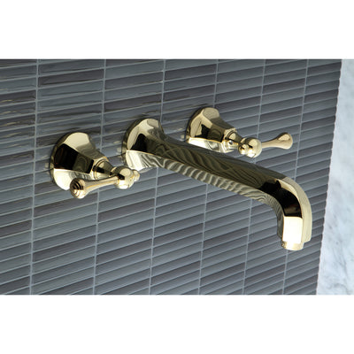 Elements of Design ES4122BL Wall Mount Bathroom Faucet, Polished Brass