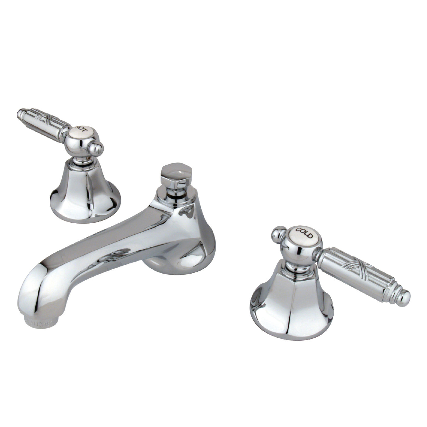 Elements of Design ES4461GL Widespread Bathroom Faucet with Brass Pop-Up, Polished Chrome