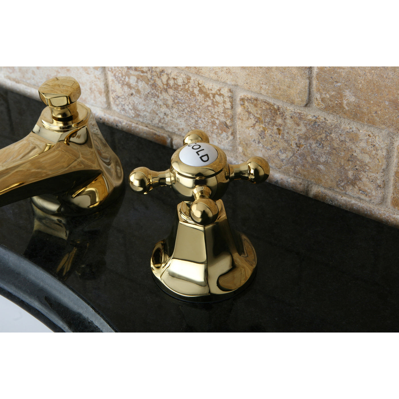 Elements of Design ES4462BX Widespread Bathroom Faucet with Brass Pop-Up, Polished Brass