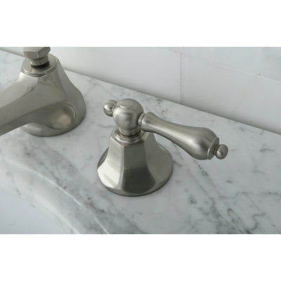 Elements of Design ES4468AL Widespread Bathroom Faucet with Brass Pop-Up, Brushed Nickel