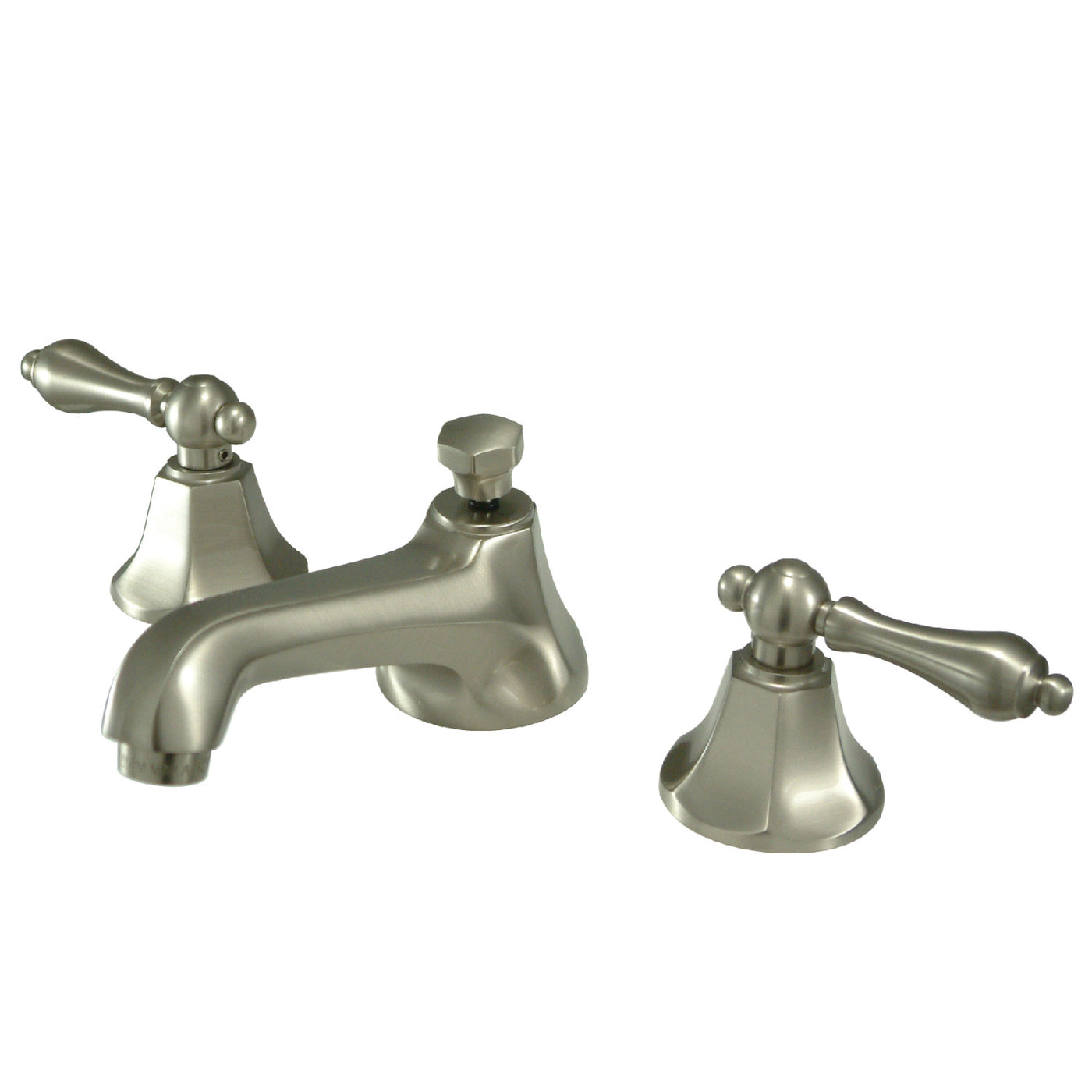 Elements of Design ES4468AL Widespread Bathroom Faucet with Brass Pop-Up, Brushed Nickel