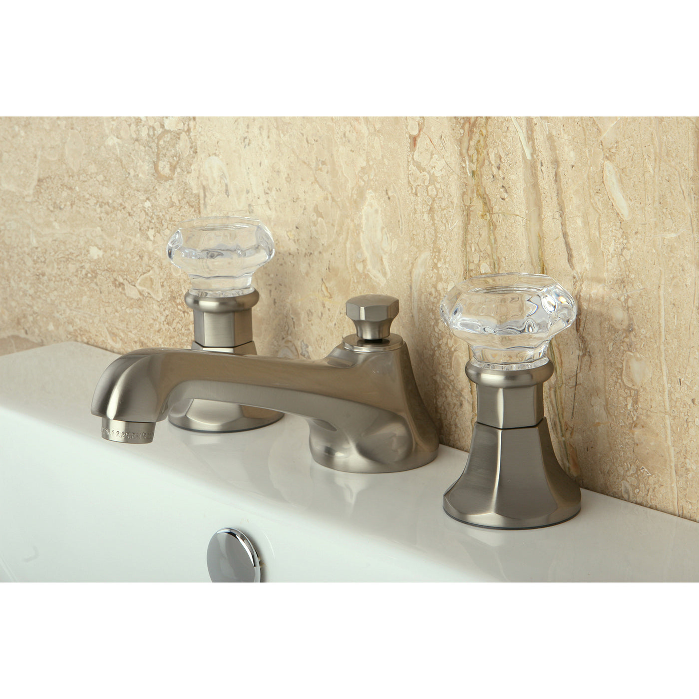 Elements of Design ES4468WCL Widespread Bathroom Faucet with Brass Pop-Up, Brushed Nickel