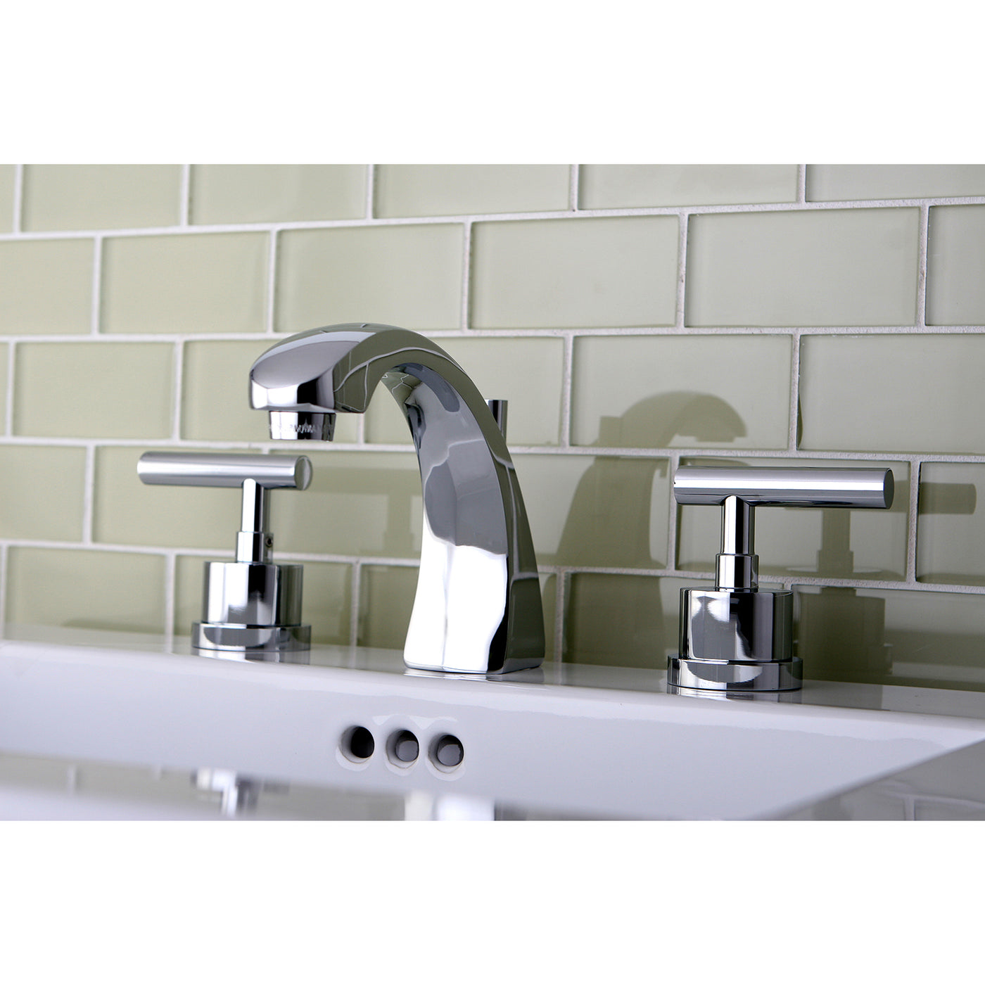 Elements of Design ES4981CML Widespread Bathroom Faucet with Brass Pop-Up, Polished Chrome