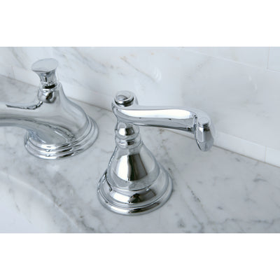 Elements of Design ES5561FL Widespread Bathroom Faucet with Brass Pop-Up, Polished Chrome