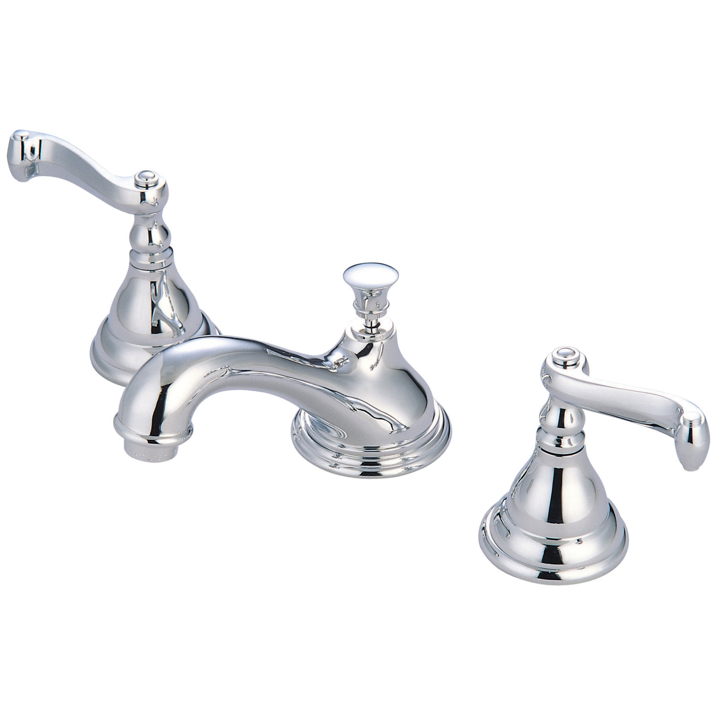 Elements of Design ES5561FL Widespread Bathroom Faucet with Brass Pop-Up, Polished Chrome