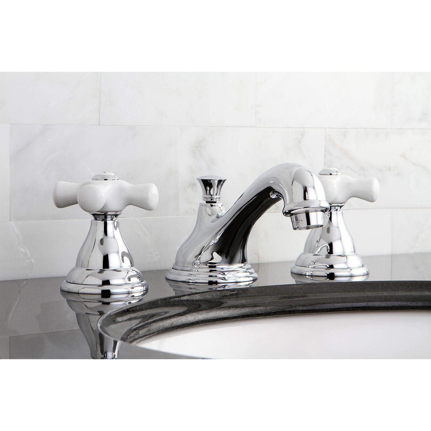 Elements of Design ES5561PX Widespread Bathroom Faucet with Brass Pop-Up, Polished Chrome