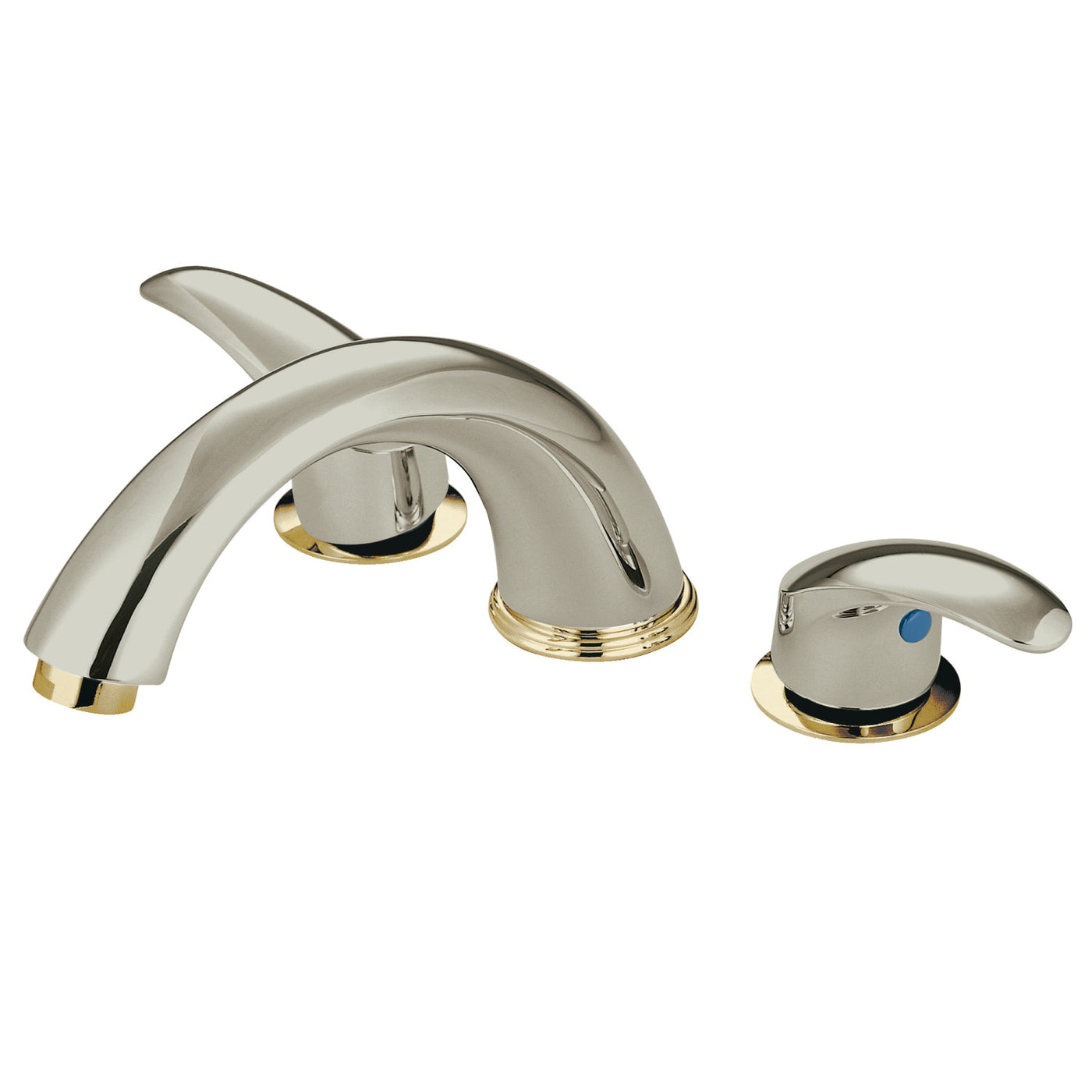 Elements of Design ES6369LL Roman Tub Faucet, Brushed Nickel/Polished Brass