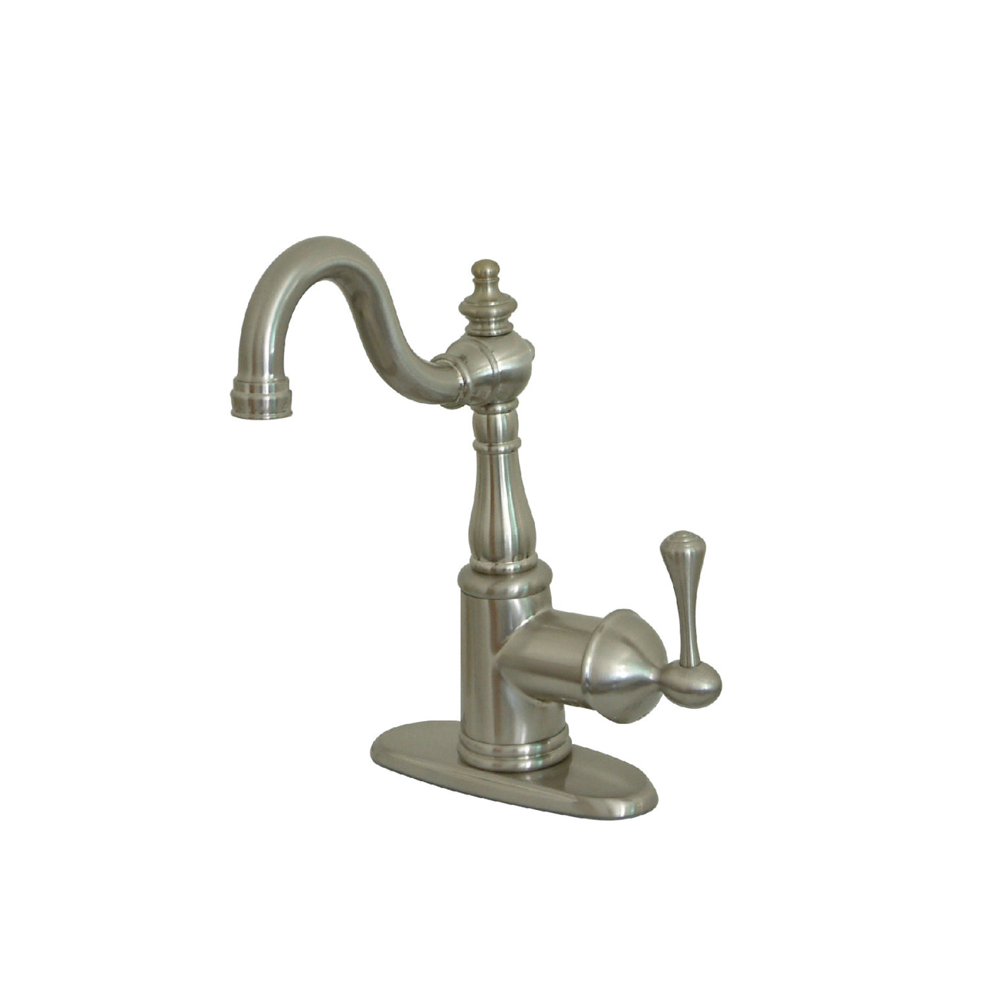 Elements of Design ES7498BL Bar Faucet with Deck Plate, Brushed Nickel