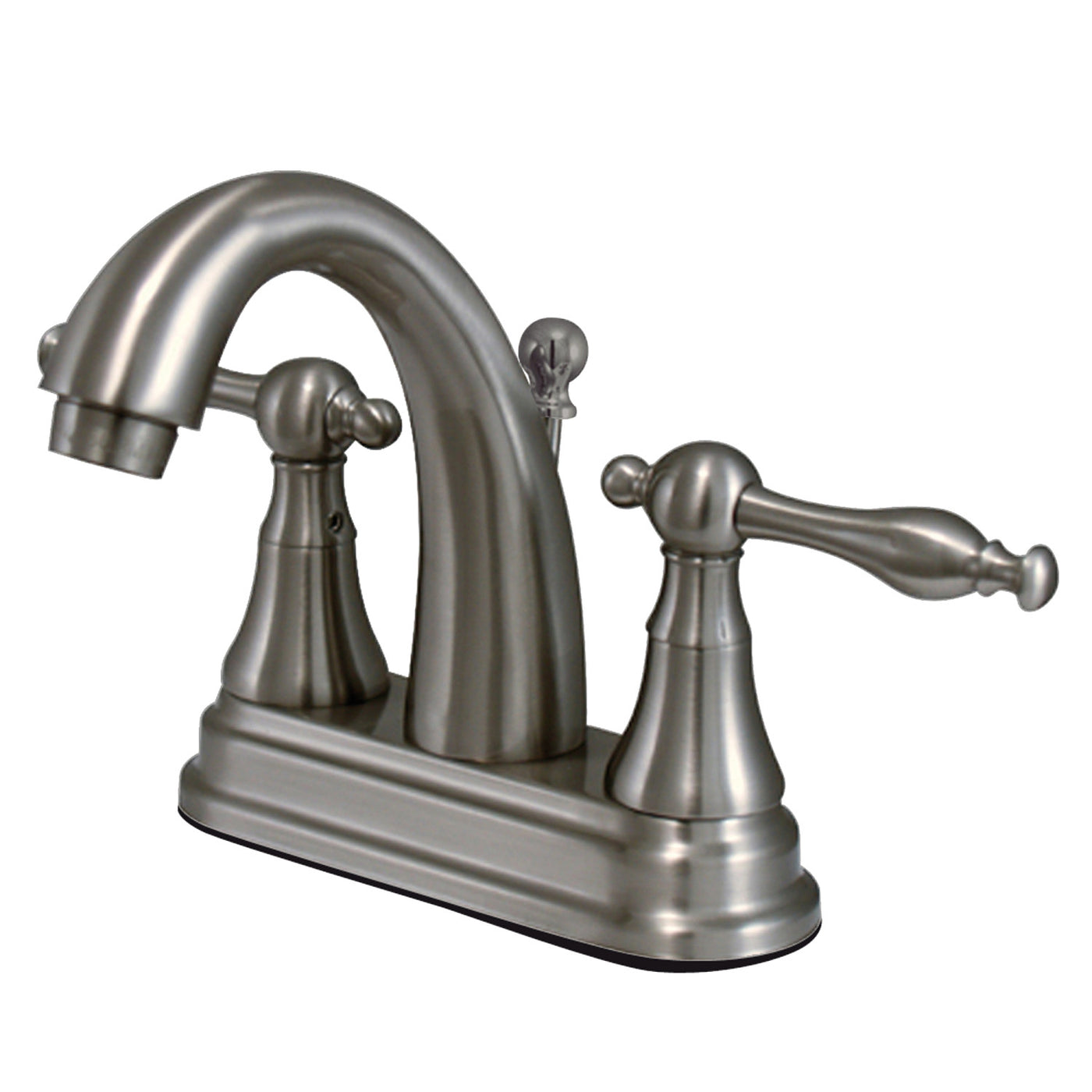 Elements of Design ES7618NL 4-Inch Centerset Bathroom Faucet with Brass Pop-Up, Brushed Nickel