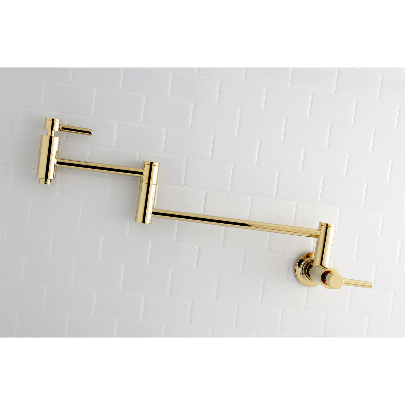 Elements of Design ES8102DL Wall Mount Pot Filler Kitchen Faucet, Polished Brass