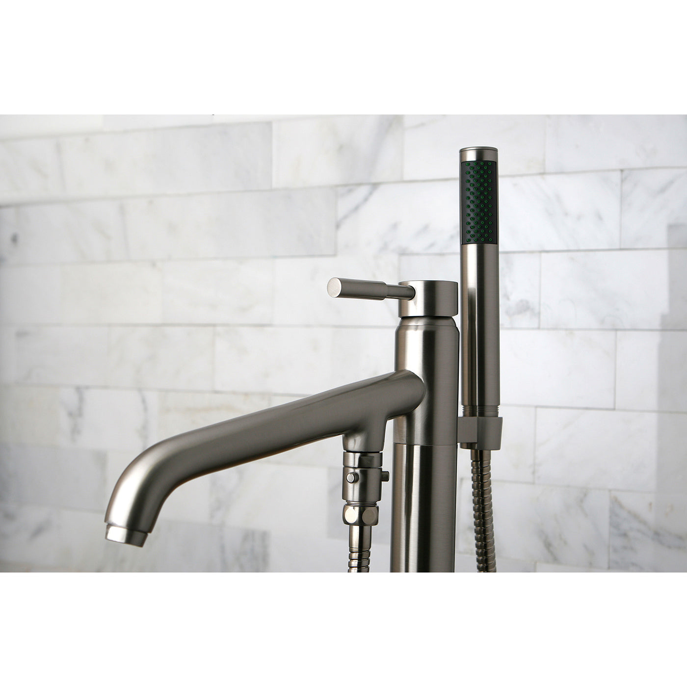 Elements of Design ES8138DL Freestanding Tub Faucet with Hand Shower, Brushed Nickel